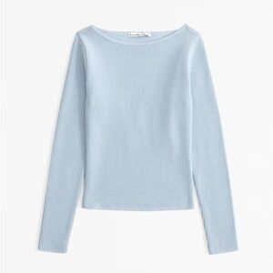 long sleeve ottoman slash top